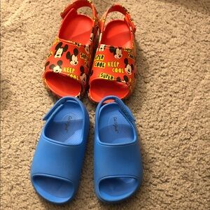 Disney Mickey Mouse Red and Blue Kids Flip Flops
